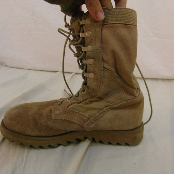sz7R ALTAMA 5877 HOT WEATHER RIPPLE SOLE TAN COMBAT RIGHT BOOT ONLY NM 32389 main image 5